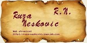 Ruža Nešković vizit kartica